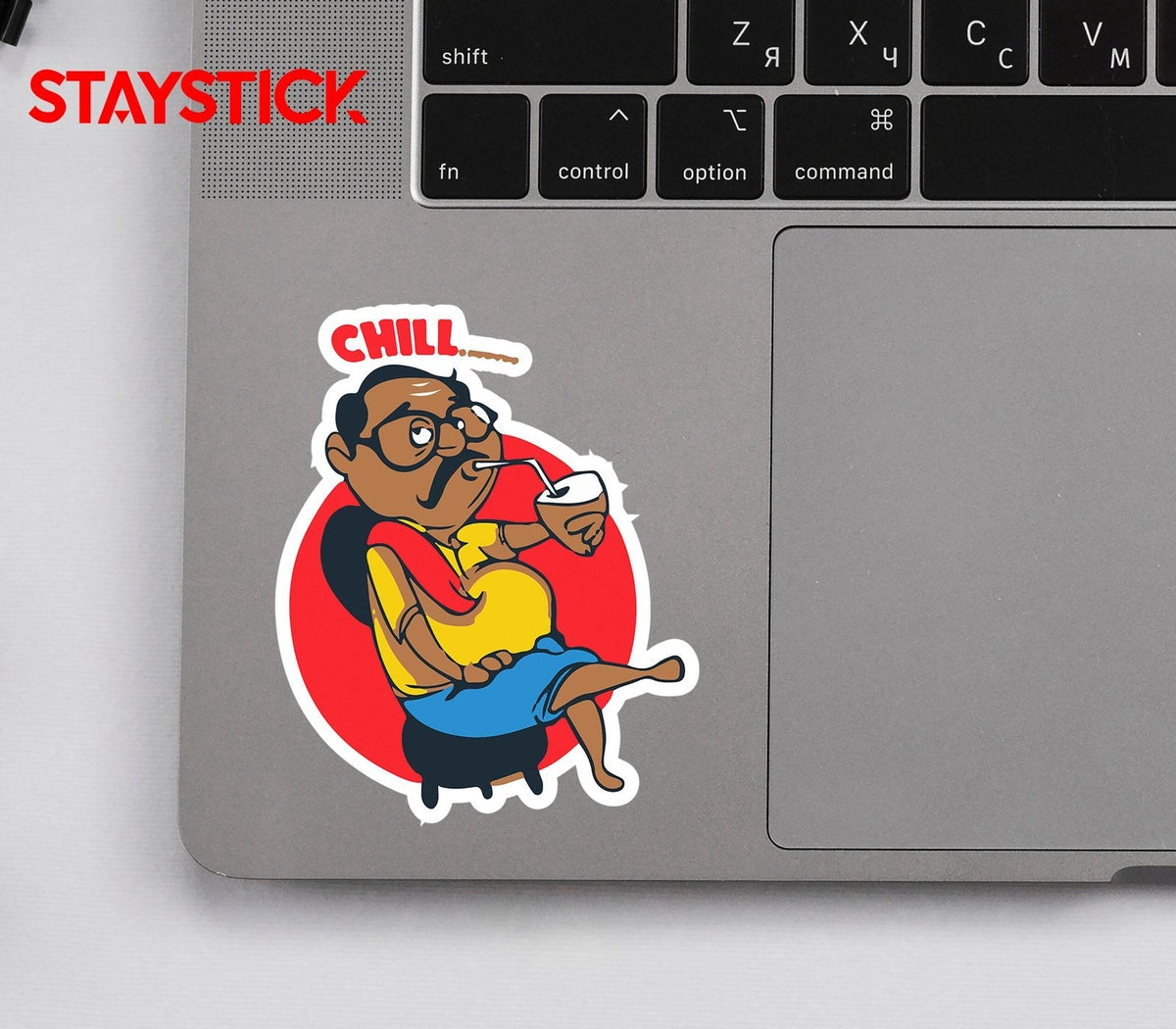 chill cartoon sticker Premium Vinyl Sticker
