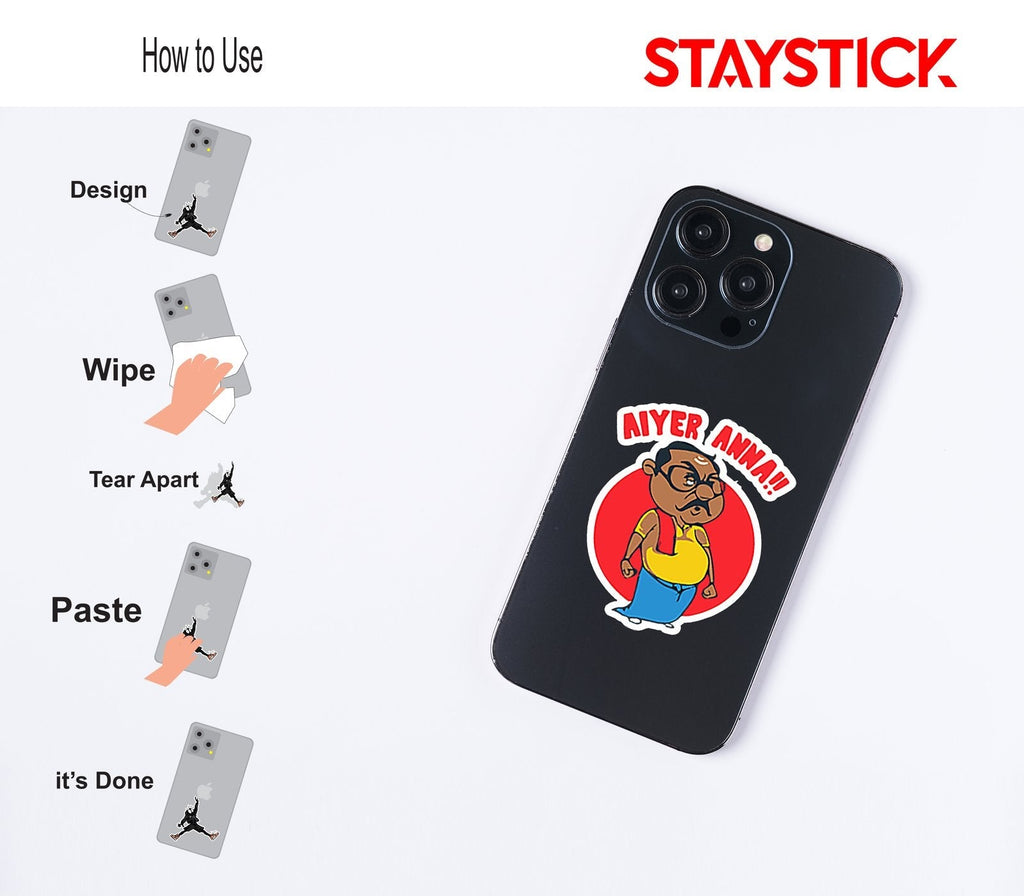 Aiyer anna funny cartoon sticker Premium Vinyl Sticker