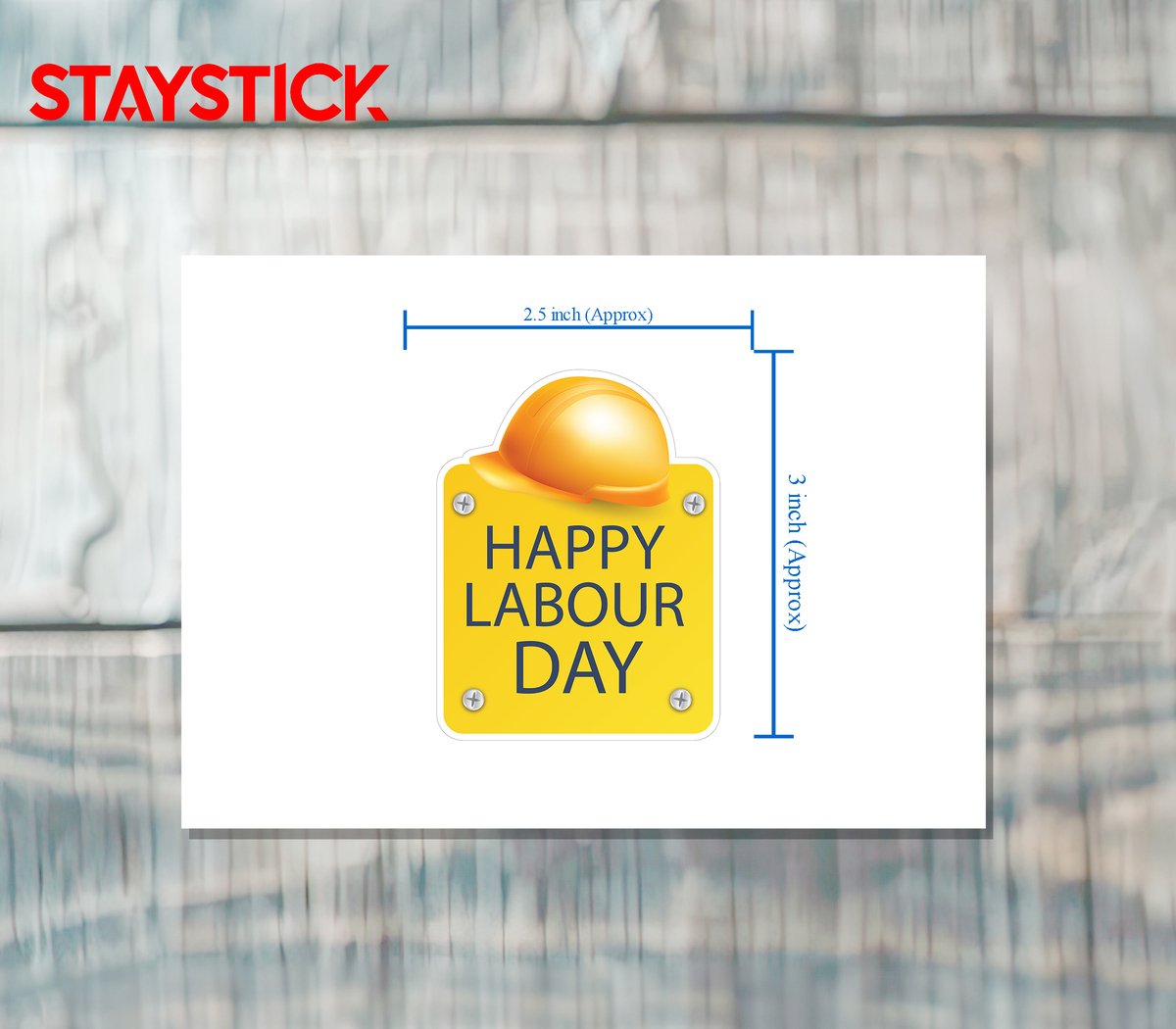 Happy Labour Day Sticker Premium Vinyl Sticker