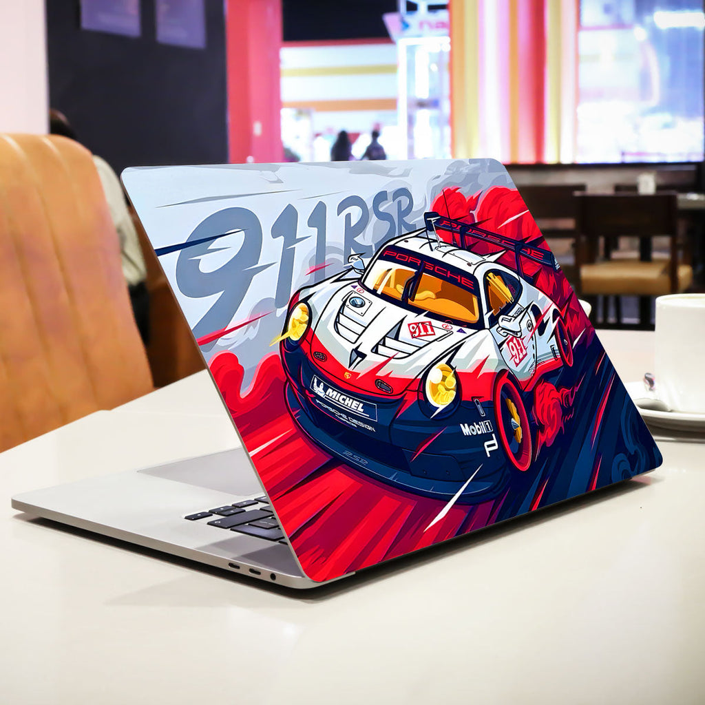 Porsche 911 RSR XDrift Racing Laptop Skin