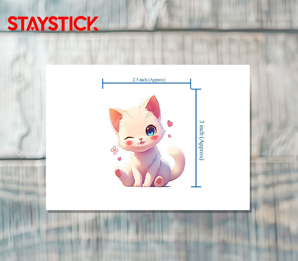 Cute Cat Sticker Premium Vinyl Sticker