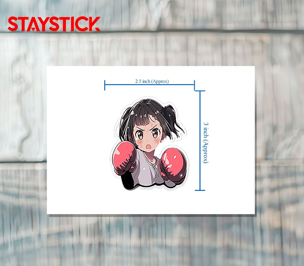 Angry Anime Girl Sticker Premium Vinyl Sticker