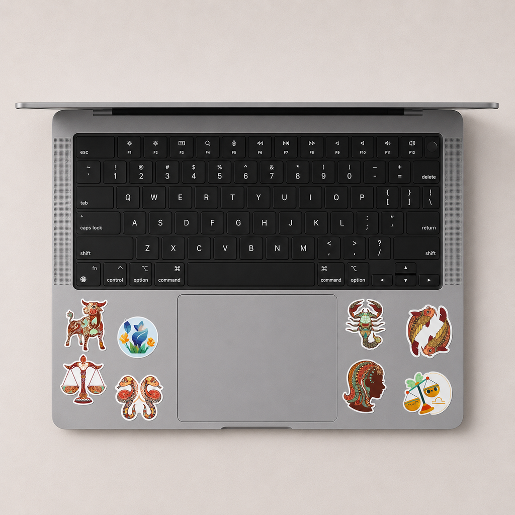 Mystic Zodiac Mini Sticker Sheet (8 Vinyl Stickers)