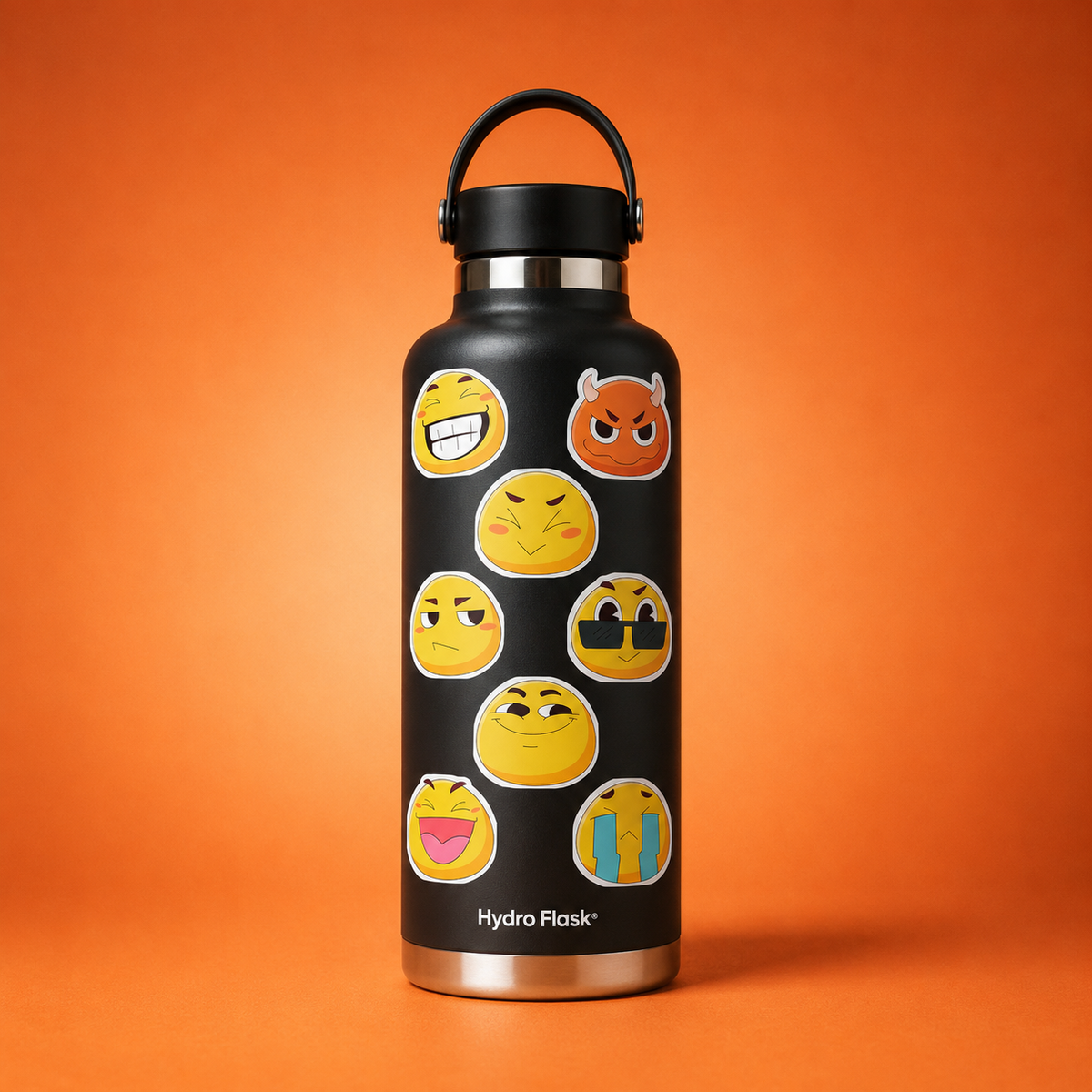 Naughty Mood Emoji Mini Sticker Sheet (8 Vinyl Stickers)
