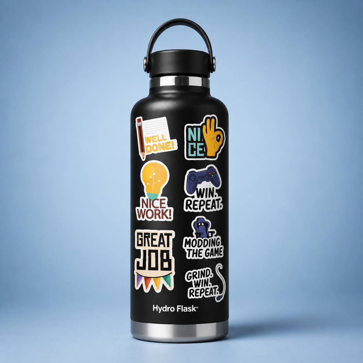 Gamer & Achievement Mini Sticker Sheet (7 Vinyl Stickers)