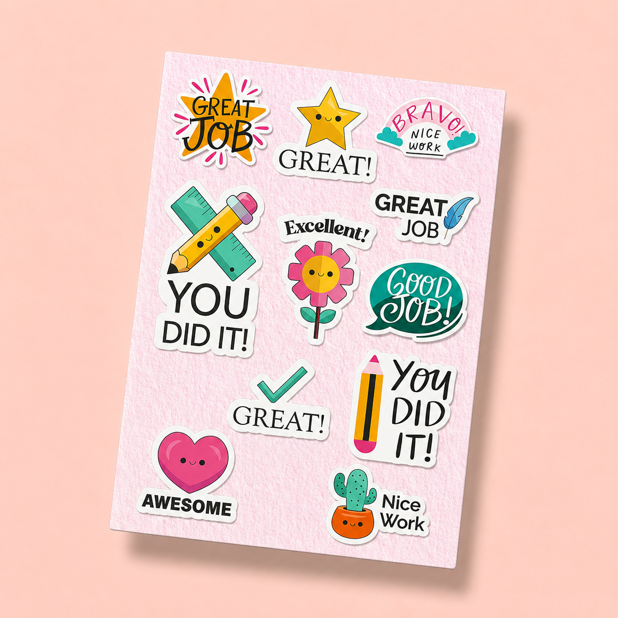 Great Job Encouragement Mini Sticker Sheet