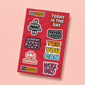 Coder & Hustle Mini Sticker Sheet (9 Vinyl Stickers)