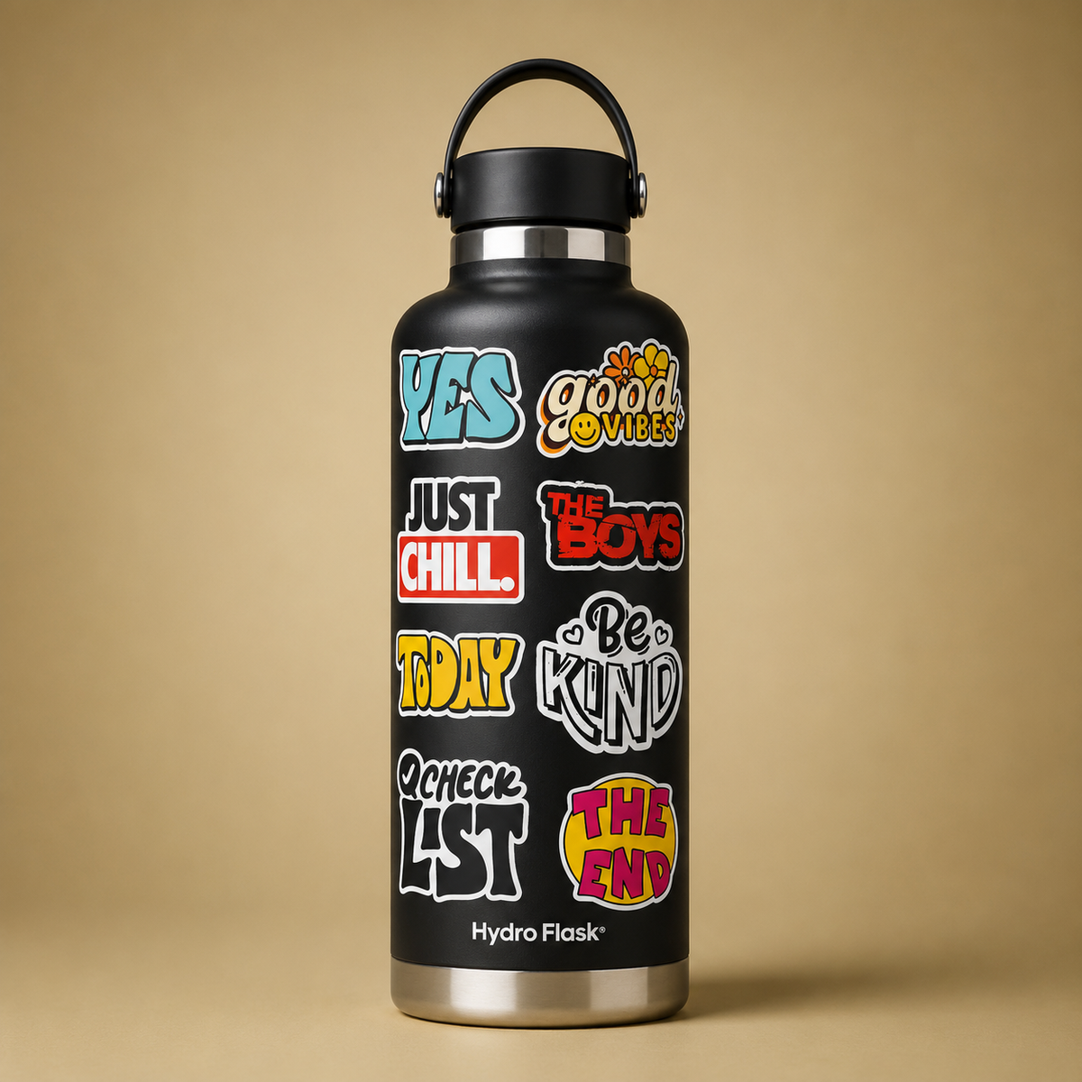 Good Vibes Typography Mini Sticker Sheet (7 Vinyl Stickers)