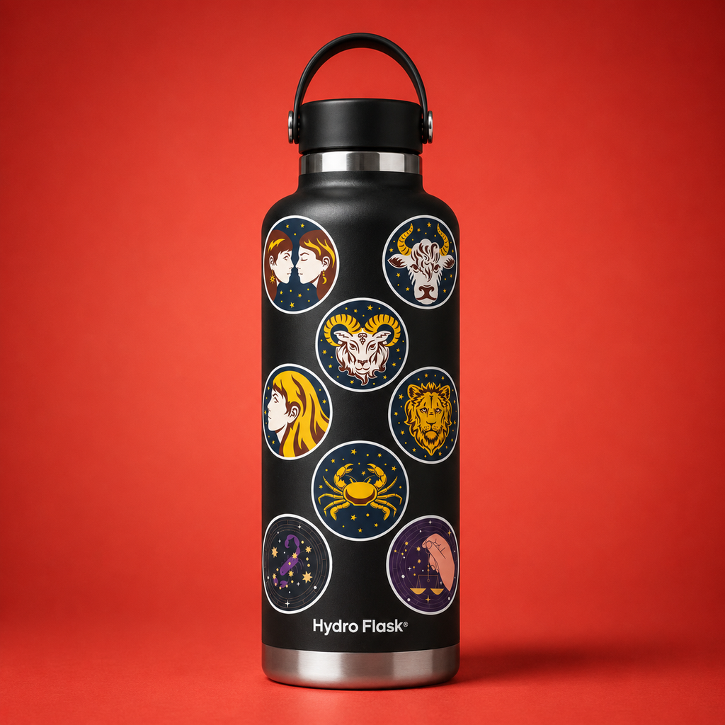 Zodiac Icons Mini Sticker Sheet 2 (8 Vinyl Stickers)