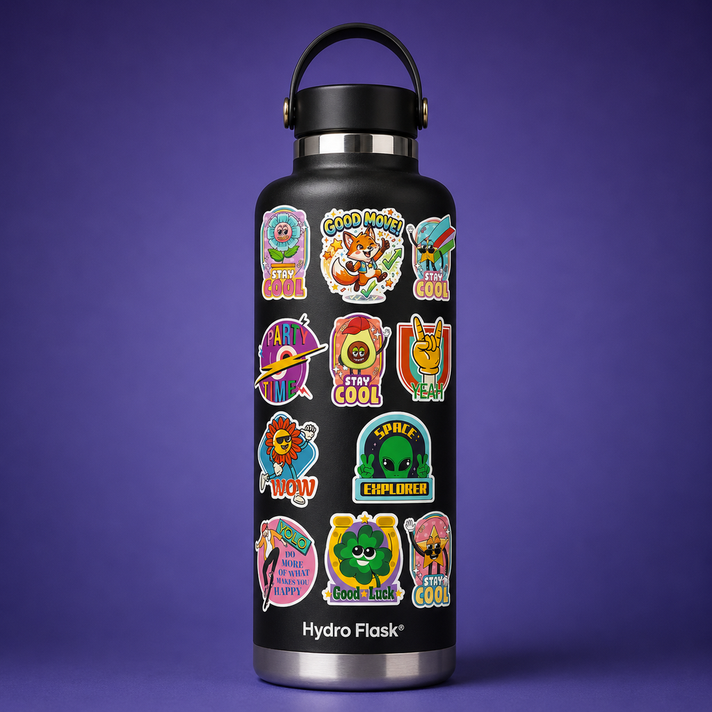 Good Vibes Mascot Mini Sticker Sheet (11 Vinyl Stickers)