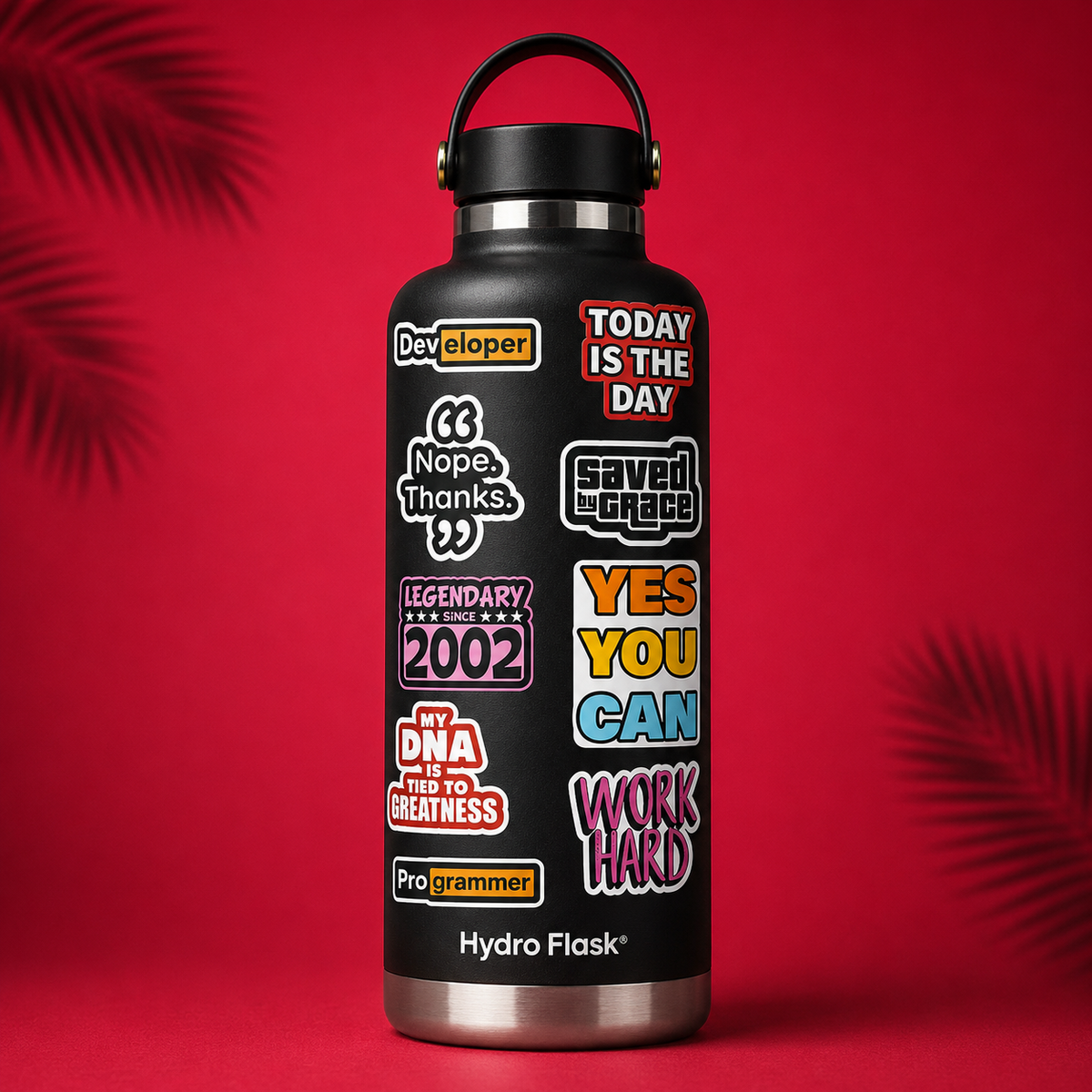 Coder & Hustle Mini Sticker Sheet (9 Vinyl Stickers)