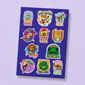 Good Vibes Mascot Mini Sticker Sheet (11 Vinyl Stickers)