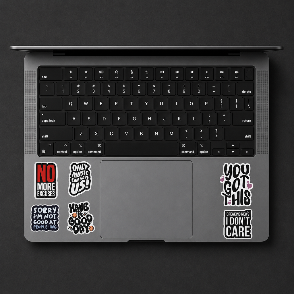 Sarcastic Vibes Mini Sticker Sheet (6 Vinyl Stickers)