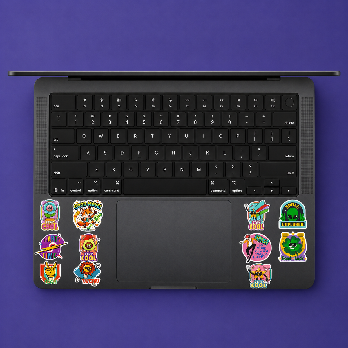 Good Vibes Mascot Mini Sticker Sheet (11 Vinyl Stickers)