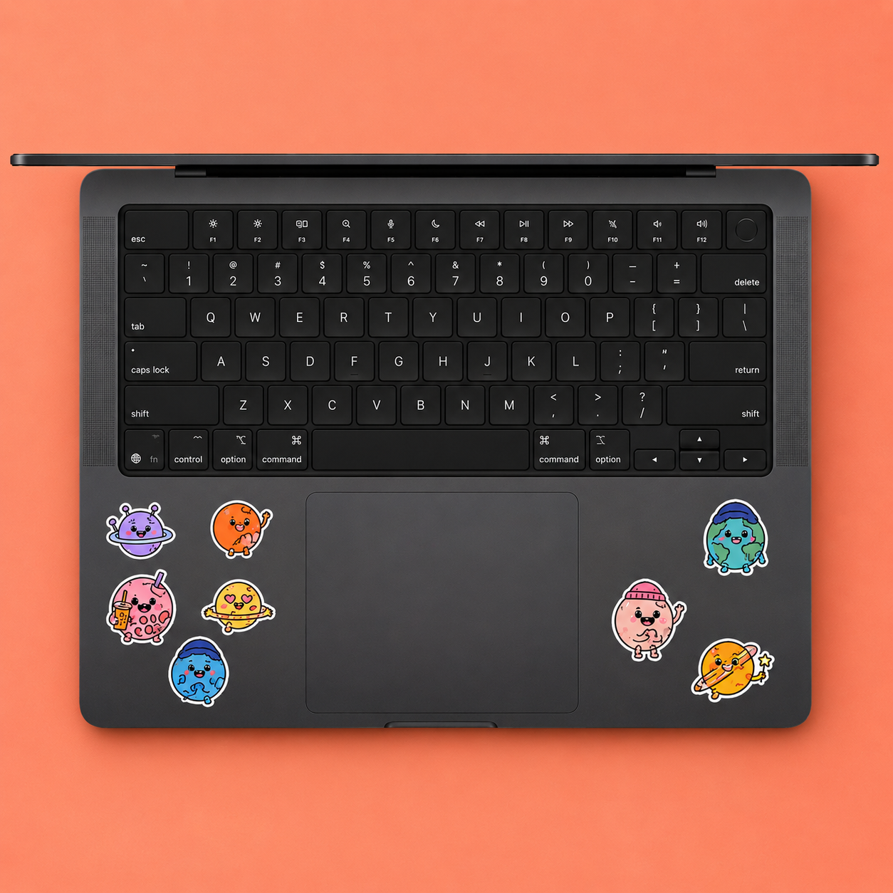 Kawaii Planets Mini Sticker Sheet (8 Vinyl Stickers)