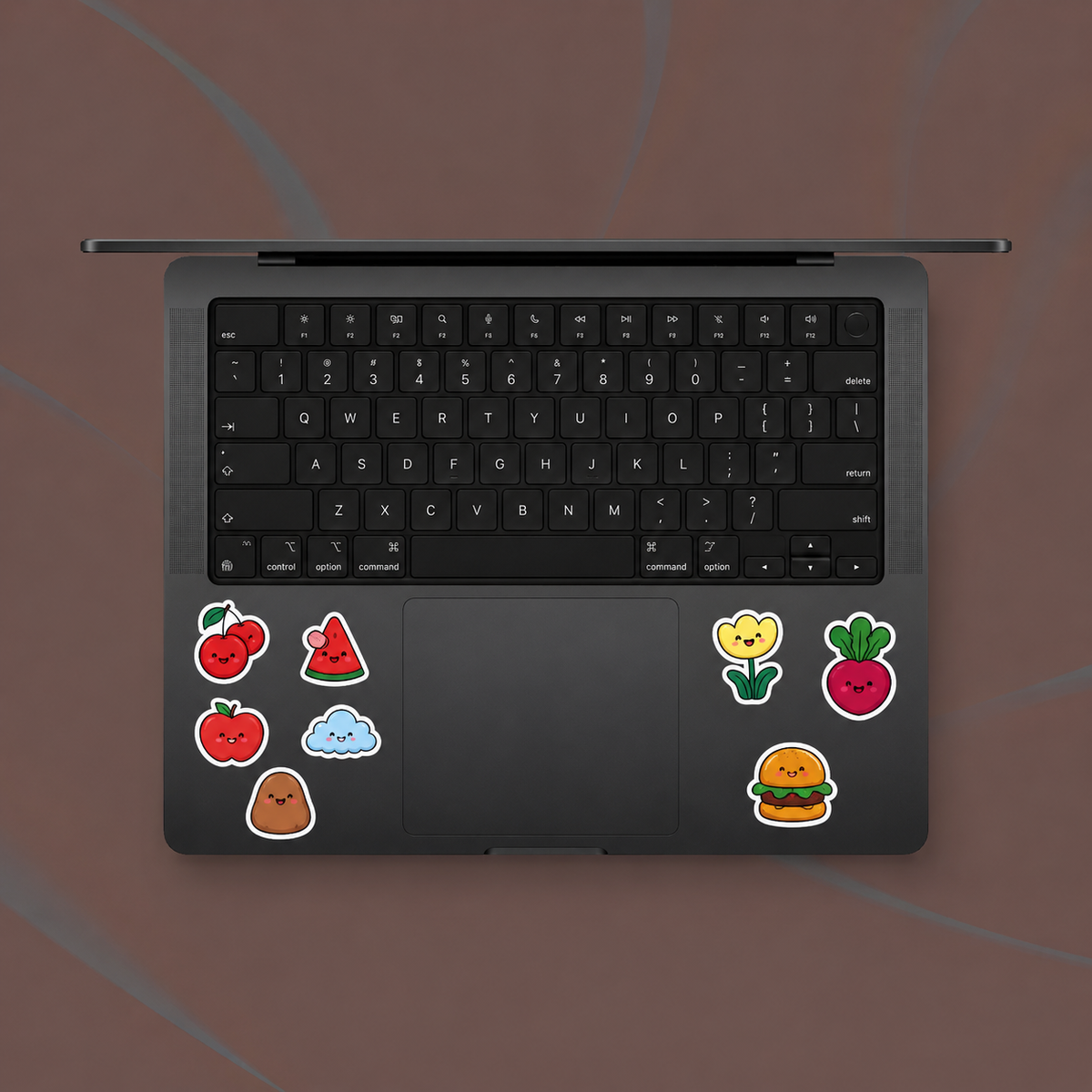 Cute Food & Nature Mini Sticker Sheet (8 Vinyl Stickers)