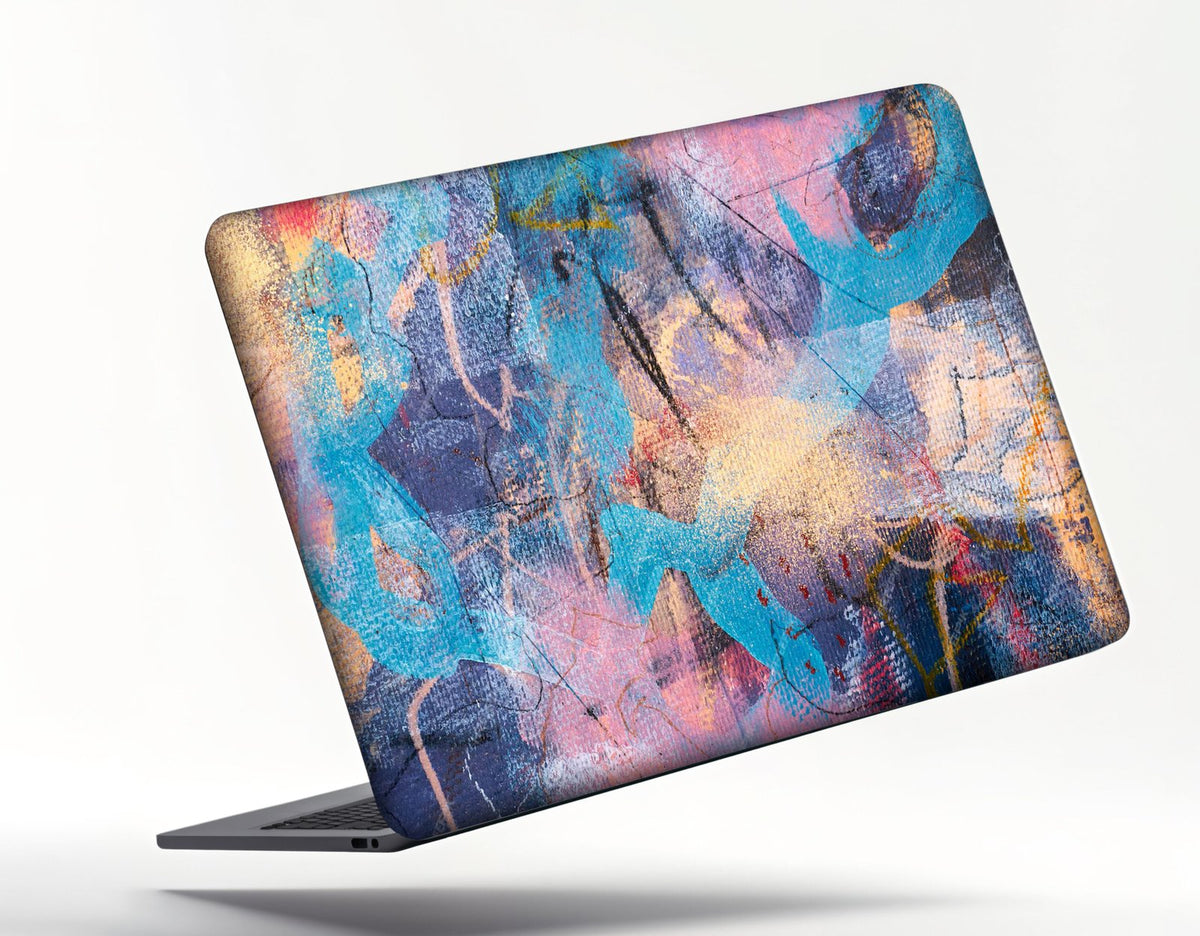 PURPLE AND PINK GRAPHICAL DESIGNED LAPTOP STICKER