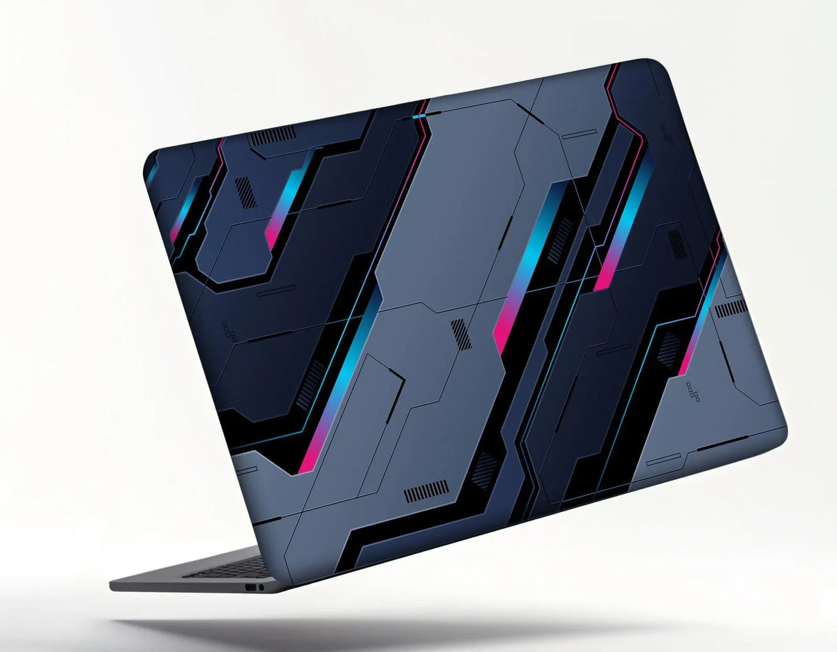 BLACK AND GREY GRAPHICAL LAPTOP STICKER