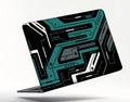 BLACK AND GREEN GRAPHICAL LAPTOP STICKER