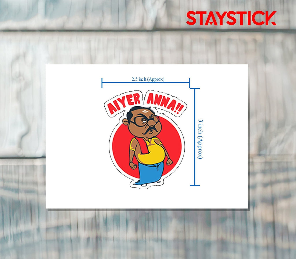 Aiyer anna funny cartoon sticker Premium Vinyl Sticker
