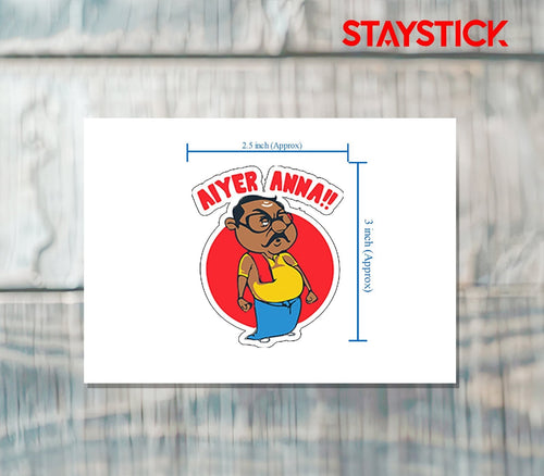 Aiyer anna funny cartoon sticker Premium Vinyl Sticker