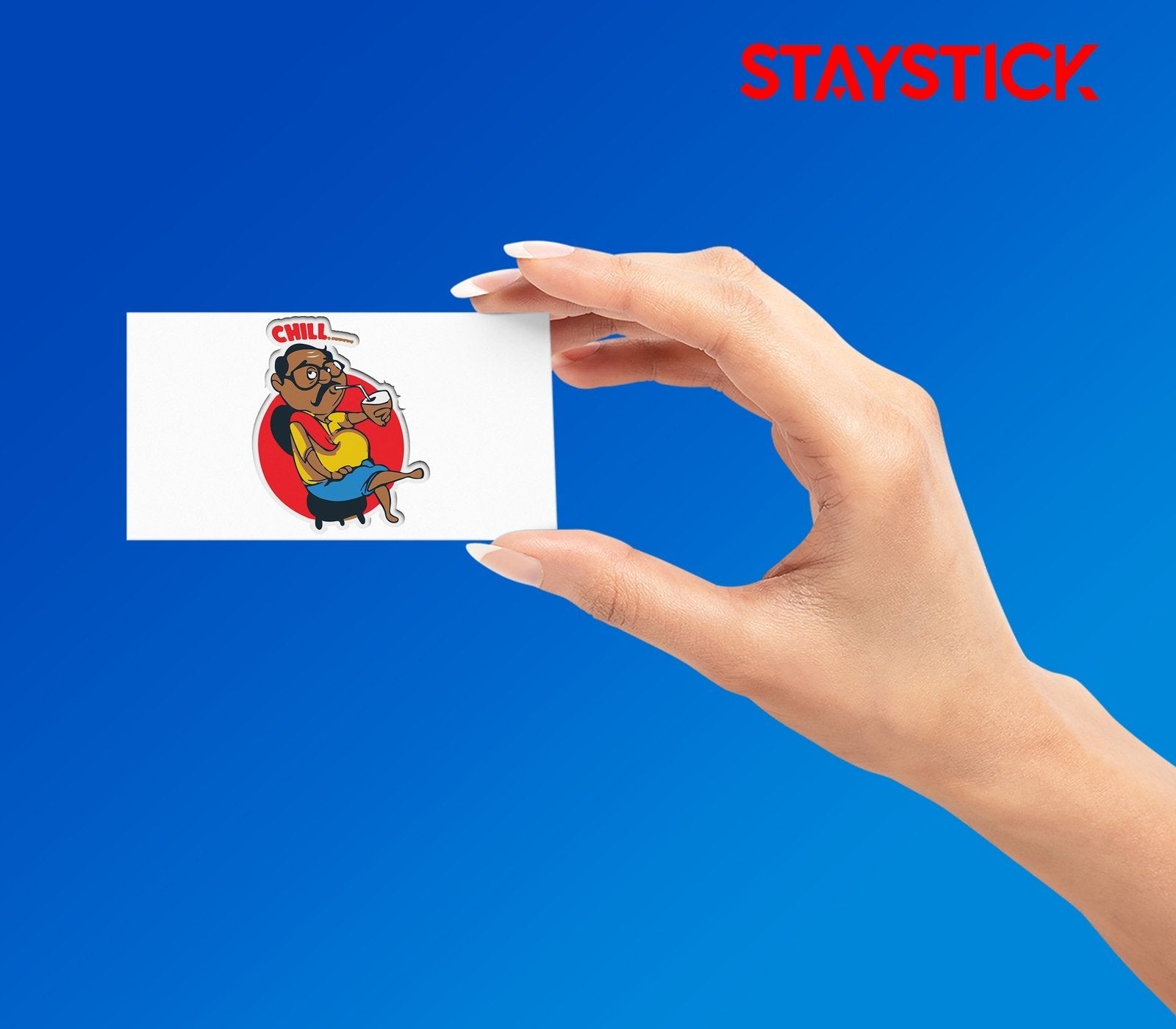 chill cartoon sticker Premium Vinyl Sticker