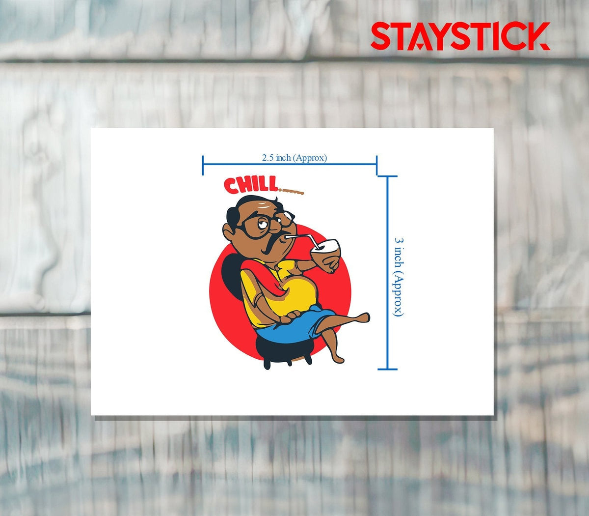 chill cartoon sticker Premium Vinyl Sticker