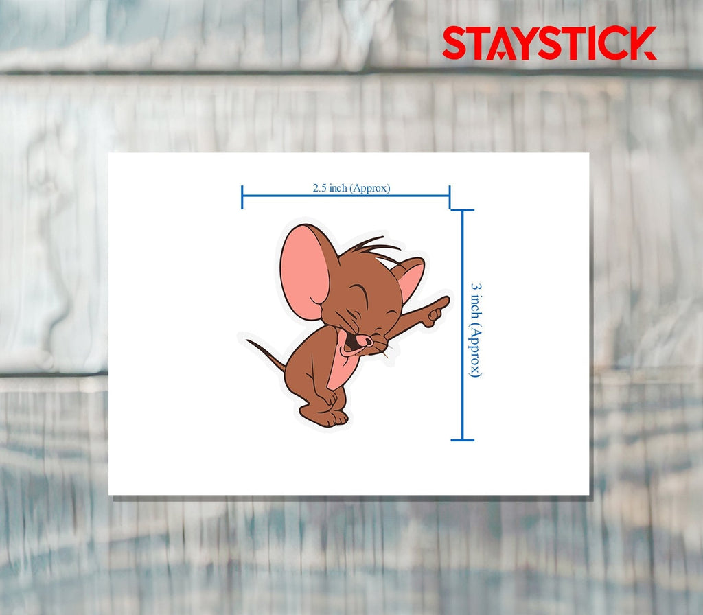 JERRY CARTOON STICKER Premium Vinyl Sticker