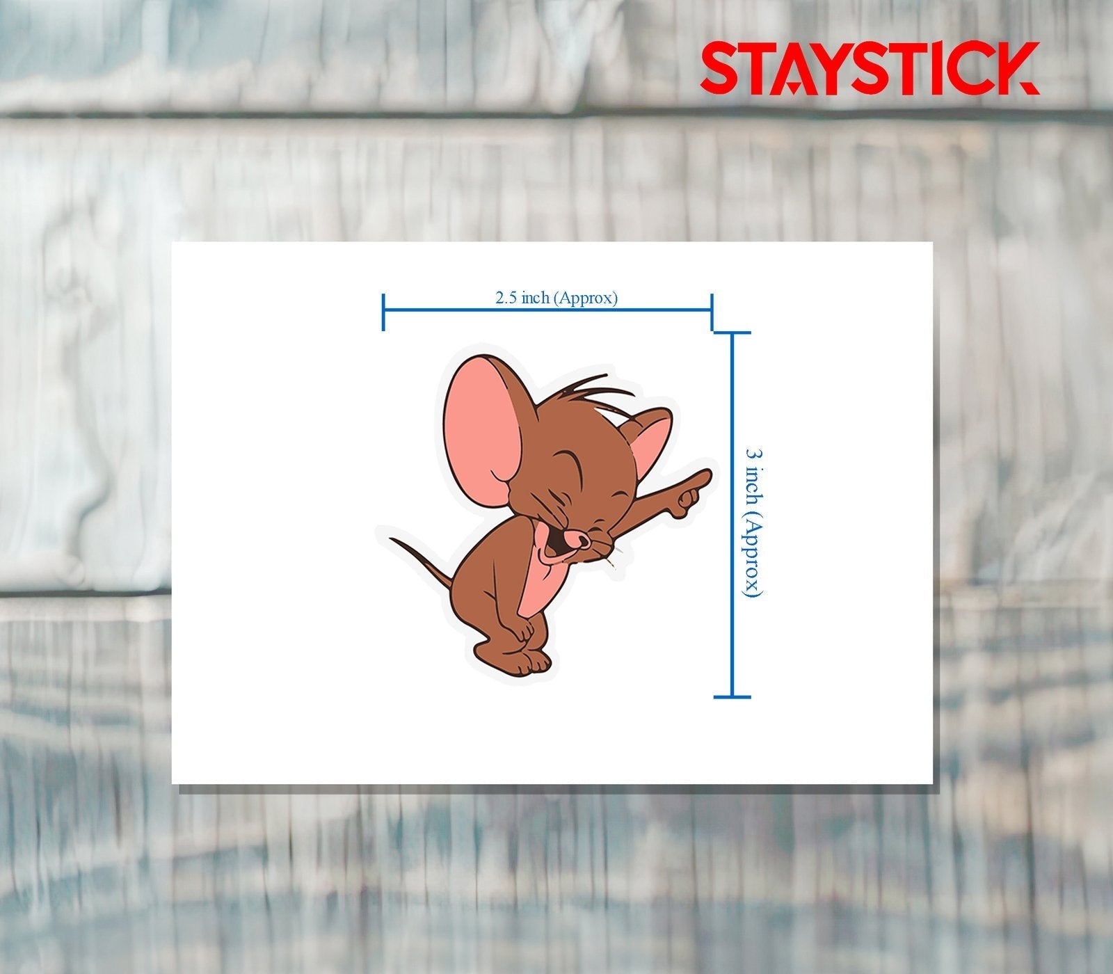 JERRY CARTOON STICKER Premium Vinyl Sticker