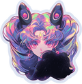 Moon Girl Sticker Premium Vinyl Sticker