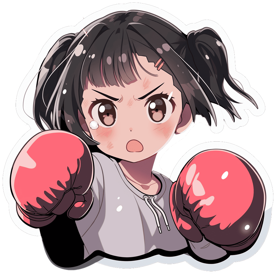 Angry Anime Girl Sticker Premium Vinyl Sticker