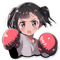 Angry Anime Girl Sticker Premium Vinyl Sticker