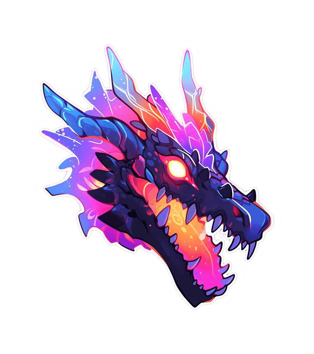 Dragon Face Sticker Premium Vinyl Sticker