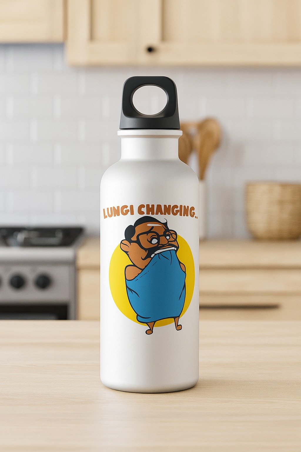 Lungi changing cartoon sticker Premium Vinyl Sticker