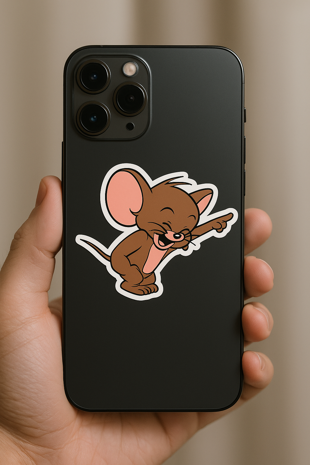 JERRY CARTOON STICKER Premium Vinyl Sticker